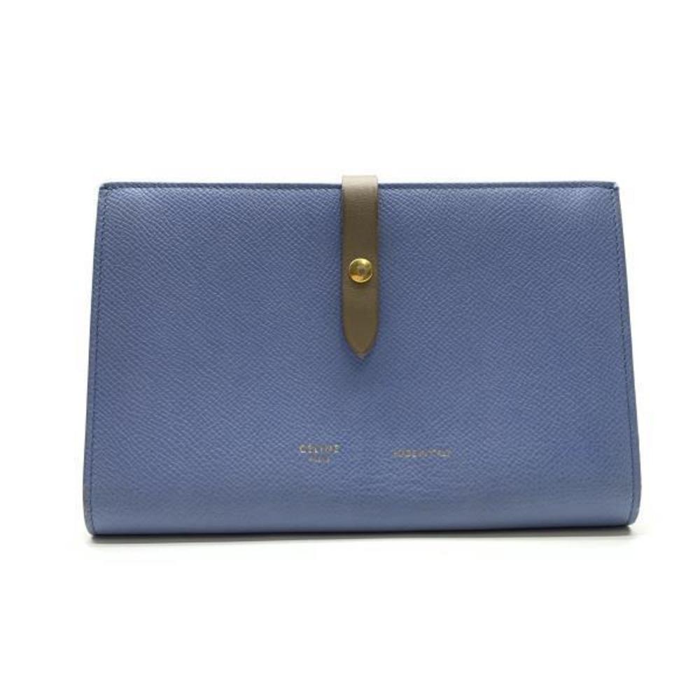 Celine Strap Leather Multi-Function Bifold Long W… - image 1